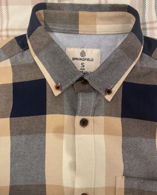 Camisa a cuadros manga larga