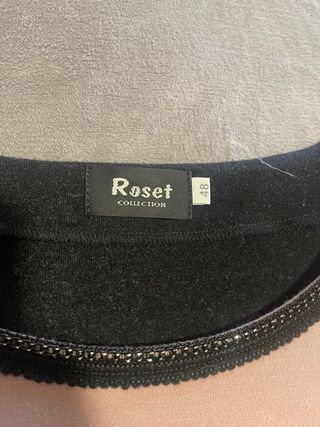 Suéter Roset rosa y negro manga larga