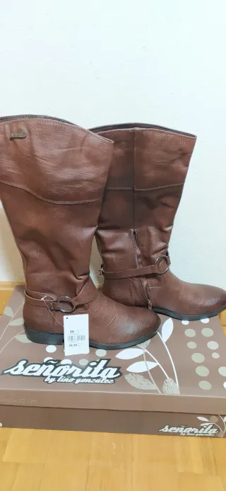 Botas altas Tino González Talla 39 Marrón