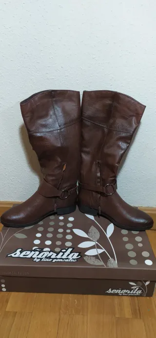 Botas altas Tino González Talla 39 Marrón