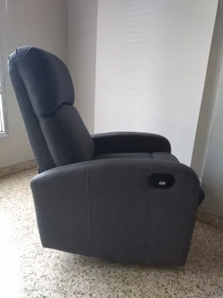 Sillón relax tela gris