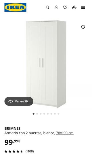 Armario Brimnes Ikea Blanco