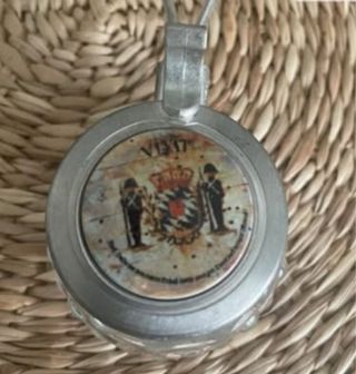 Salero de cristal con tapa. Bavaria (Alemania)