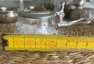 Salero de cristal con tapa. Bavaria (Alemania)