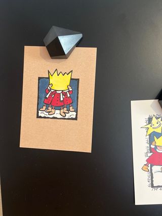 Pizarra magnética negra- 4 imanes