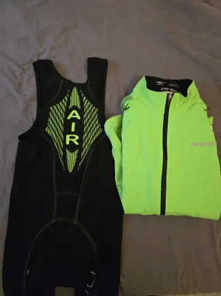 Traje Ciclismo Invierno Inverse Negro/Verde hombre