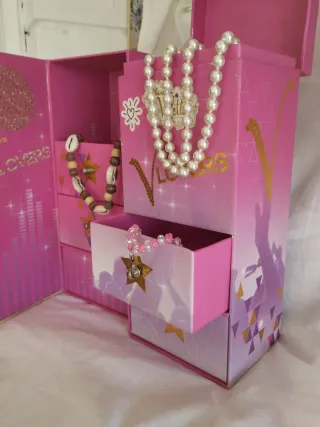 2 Cajitas Joyero Rosa y Dorada