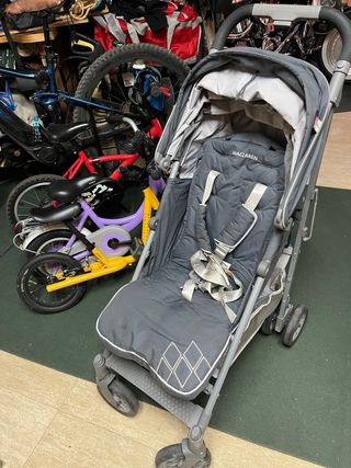 Bicicleta infantil 2 ruedas  roja silla maclaren