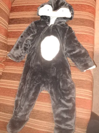 Mono pingüino bebé 6 meses, saco polar, buzo