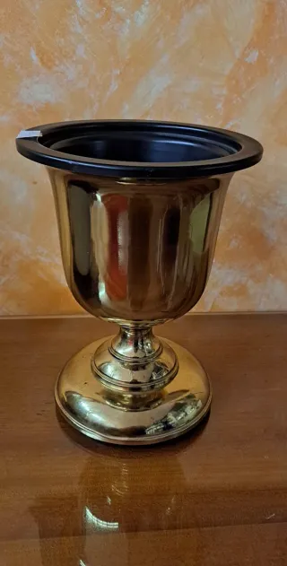 Macetero copa latón vintage