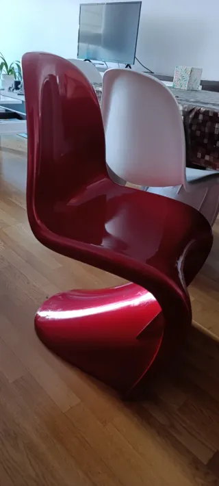 Sillas de comedor blancas Sillas rojas