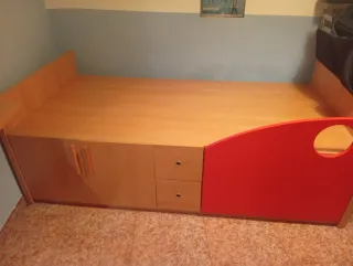 Cama 105x190 cm con cajones profundos