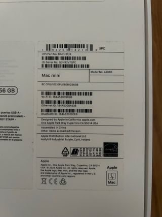 Mac mini M2 2023 8GB 256GB SSD