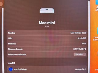 Mac mini M2 2023 8GB 256GB SSD