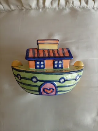 Ceramica Vietri Salvadanaio Barca