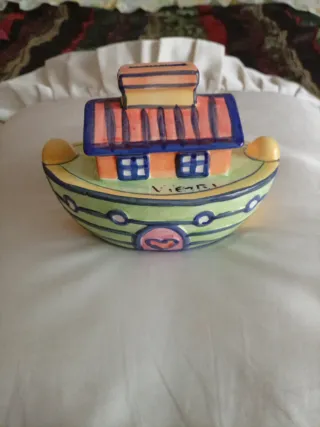 Ceramica Vietri Salvadanaio Barca
