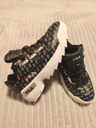 Zapatillas Fila Disruptor Mujer Negras Vintage