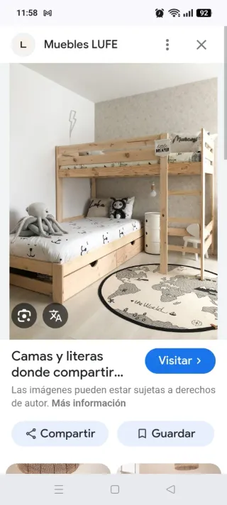 Litera Pino 190x90 Muebles LUFE