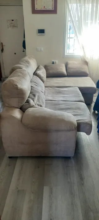 Sofá Chaise Longue con Arcón convertible en cama