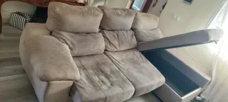 Sofá Chaise Longue con Arcón convertible en cama