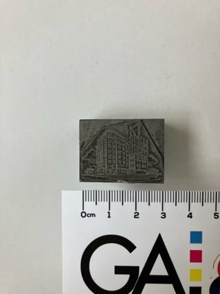 Cliche de impresión edificio antiguo