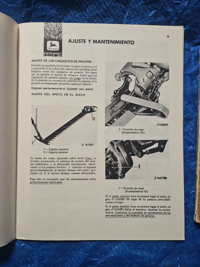 Lote 2 Manuales tractor John Deere 52/53 y lanz