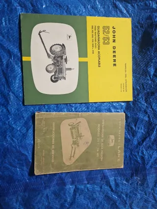 Lote 2 Manuales tractor John Deere 52/53 y lanz