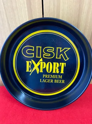 Vassoio pubblicitario Cisk Export in metallo