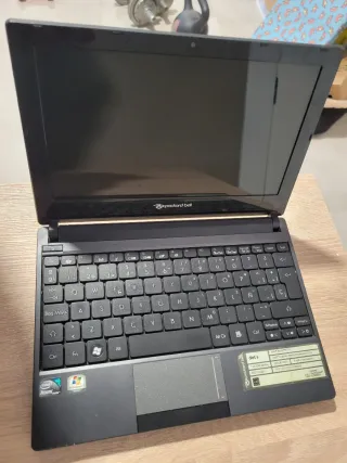 Mini ordenador portátil PC Packard Bell Negro