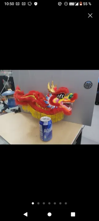 Marioneta Dragón Año Nuevo Chino Vintage