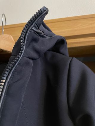 Abrigo Biston Azul con Capucha