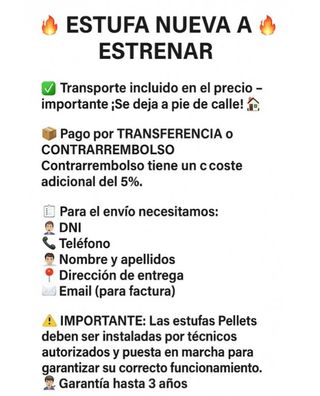 Estufa Pellets Pasillo Canalizada SANT2034