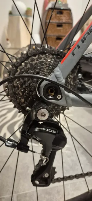 Bicicletta Ciclocross Cube Grigio/Rosso