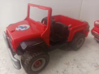 Playmobil Moto y Jeep Rojo