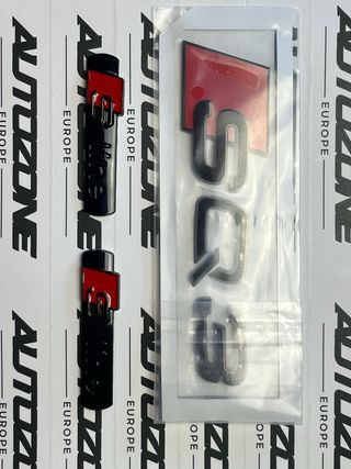 Pack emblemas Audi SQ3 y S Line negro brillo