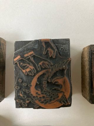 Cliches de madera para imprimir antiguos