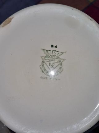 Zuppiera d'epoca in porcellana con fiori