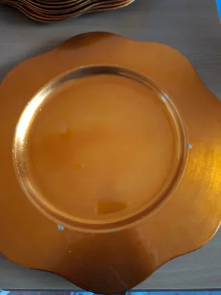 12 Bajoplatos Dorados oscuro