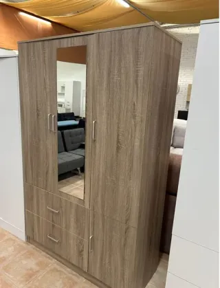 BARATO!!! Armario 3 puertas blanco con espejo