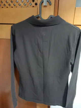 Polo manga larga Tommy Hilfiger marrón Talla S