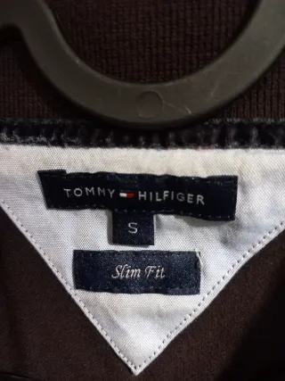 Polo manga larga Tommy Hilfiger marrón Talla S