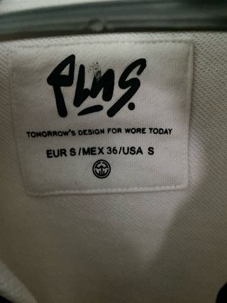 Sudadera corta blanca con cremallera