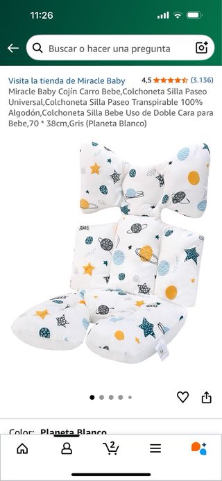 Colchoneta universal silla paseo.