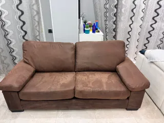 Sofá Marrón Terciopelo 2 Plazas
