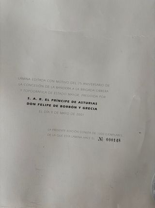 Lámina conmemorativa oficial de mapa antiguo