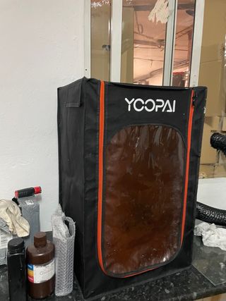 caja para impresora 3D +botes de resina