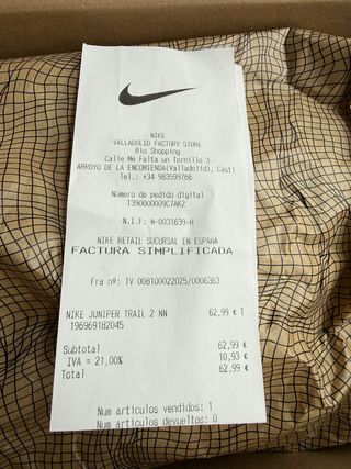 Zapatilla Nike Juniper Trail 2 NN Talla 45