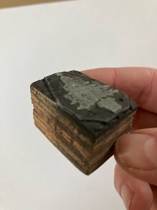 Cliche antiguo imprenta árbol Navidad