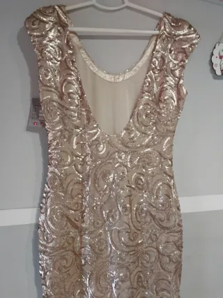 Vestido Fiesta Corto Dorado