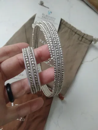 Vestopazzo Pulsera y Gargantilla Plateado